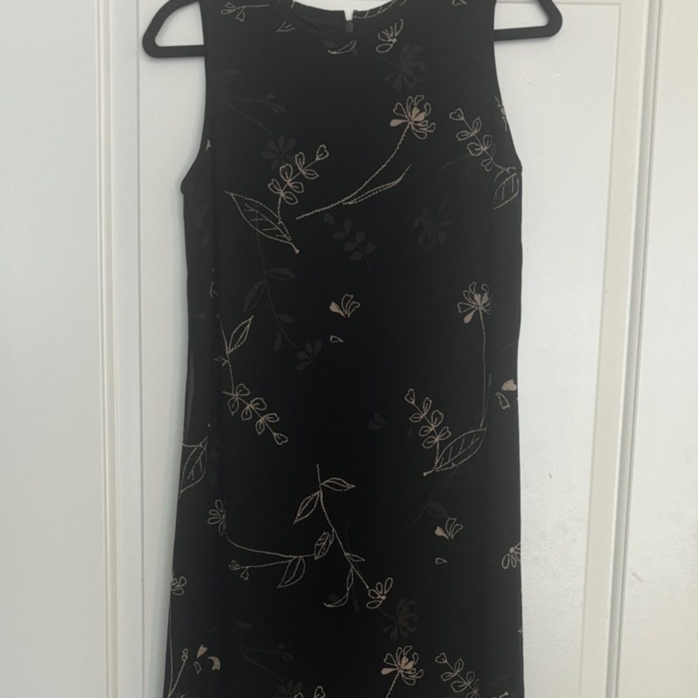 Elegant Black Floral Dress